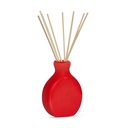 Edysian Red, Reed Diffuser Fragrance with 1 Unit of Ceramic Pot, with 4 Natural Reeds Sticks of 7",3 Spiral Reed Sticks and 1 Flower Stick for Home Decor Products, Risk