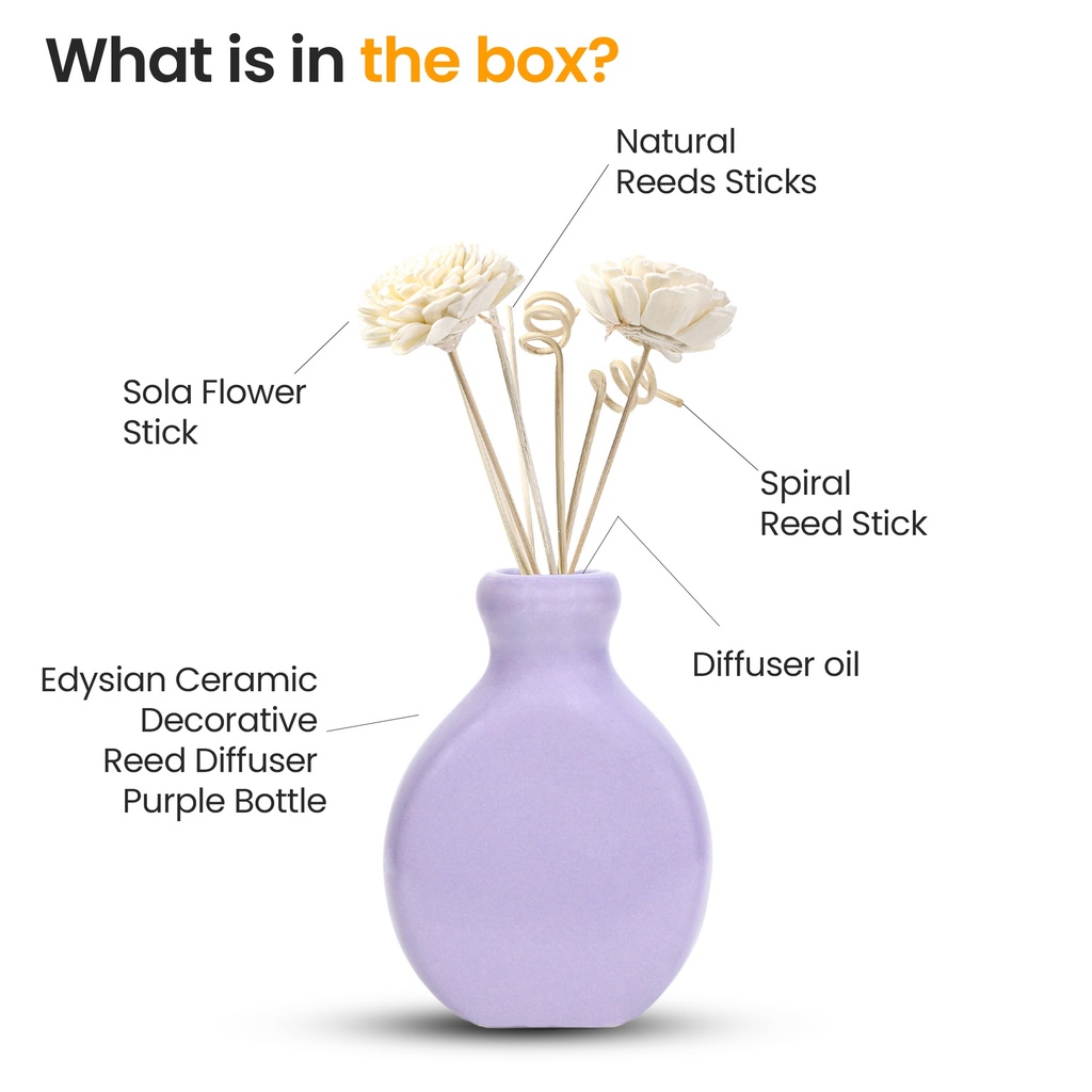 Purple Ceramic Reed Diffuser Set -  Split