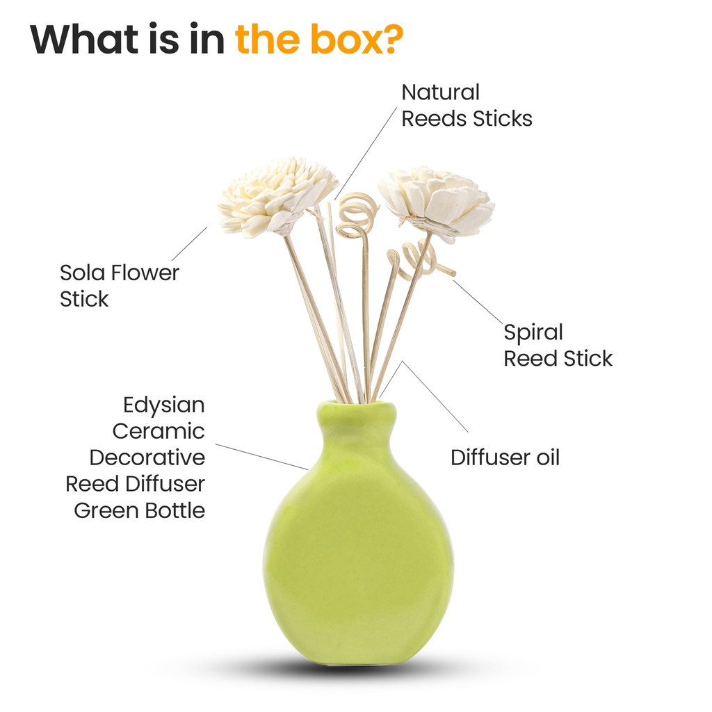 Green Ceramic Reed Diffuser Set -  Split
