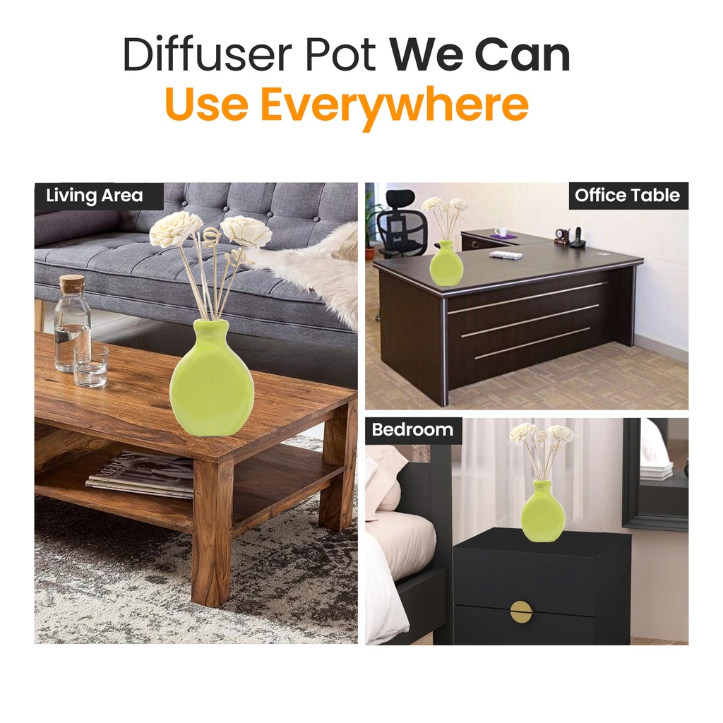 Green Ceramic Reed Diffuser Set -  Split