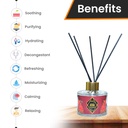 Glass Reed Diffuser Set, With Rose Oil Fragrance