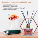Glass Reed Diffuser Set, With Rose Oil Fragrance