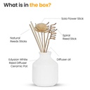 White Ceramic Reed Diffuser Set -  Round