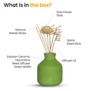Green Ceramic Reed Diffuser Set -  Round