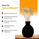 Black Ceramic Reed Diffuser Set -  Split