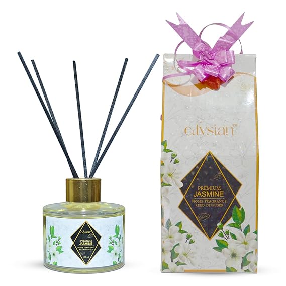Glass Reed Diffuser Set, With Jasmine Oil Fragrance