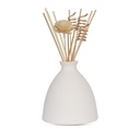 Edysian Ceramic Reed Diffuser Pot/Flower Pot (White) for Home Fragrance