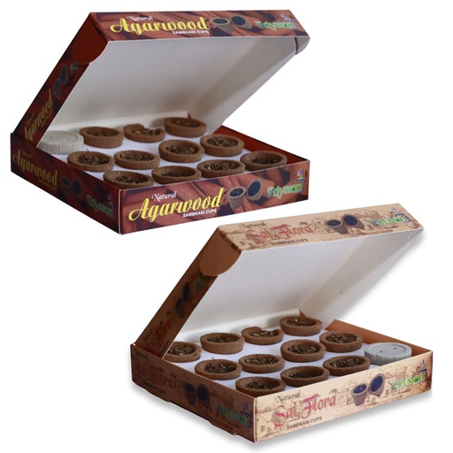  Sai Flora & Agarwood Sambrani Dhoop Cups Combo Pack